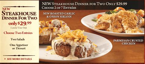 Longhorn steakhouse specials today - Longhorn Steakhouse Printable Coupons & Deals. Restaurant Coupon. Expires: Expires Soon! Used 14,139 times. Share this great coupon! Email. Join Now. Your choice of entree, plus either a salad or bowl of soup. Print Coupon. 